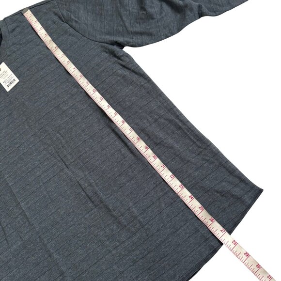 Marine Layer  DK LS crew tee charcoal heather/ black stripe sz medium new - Picture 3 of 9